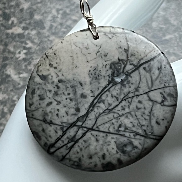 Elegant Picasso Jasper 44mm Pendant - Picture 5 of 6
